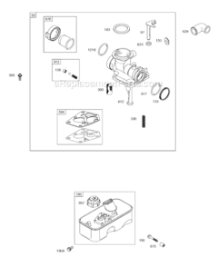 Page C Diagram and Parts List for 9G900  Briggs and Stratton Engine